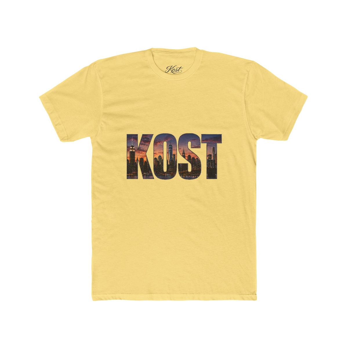 KOST Cityscape Tee — 'KOST' Skyline Graphic Crewneck