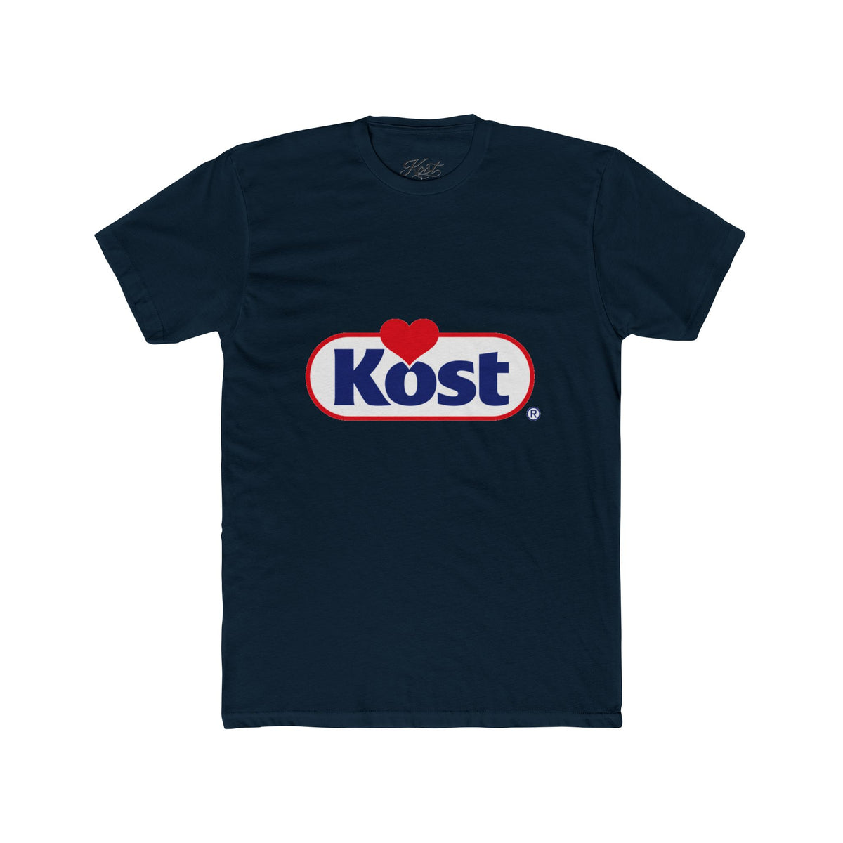 Kost Logo Heart Graphic Tee — Retro Brand-Inspired Cotton T-Shirt