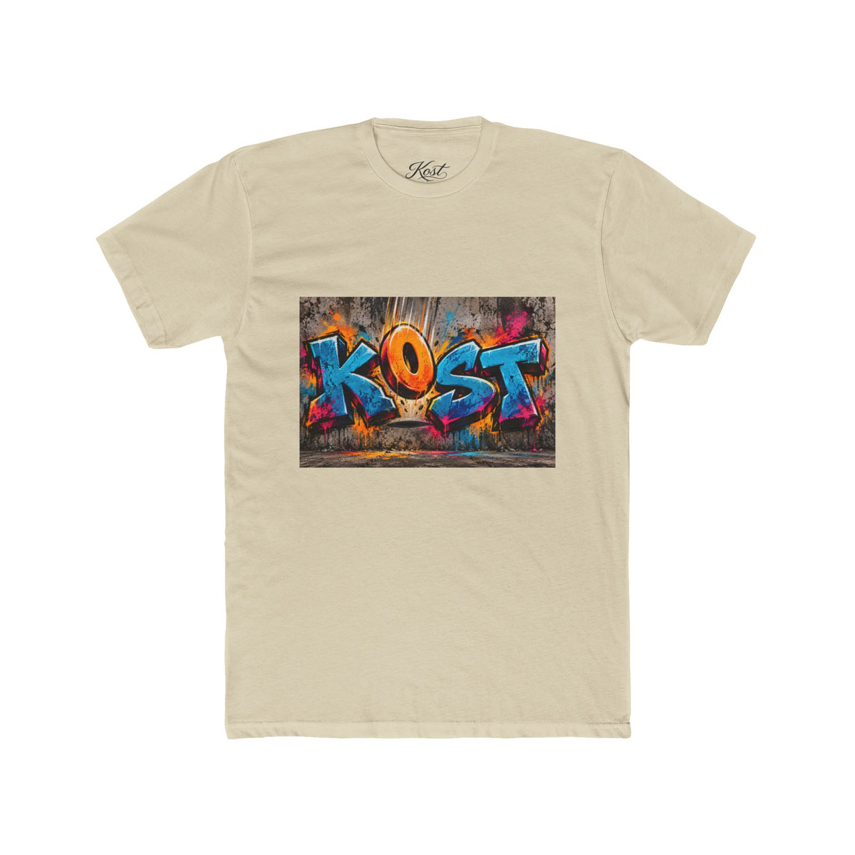 Graffiti 'KOST' Crew Tee — Colorful Urban Street Art T-Shirt