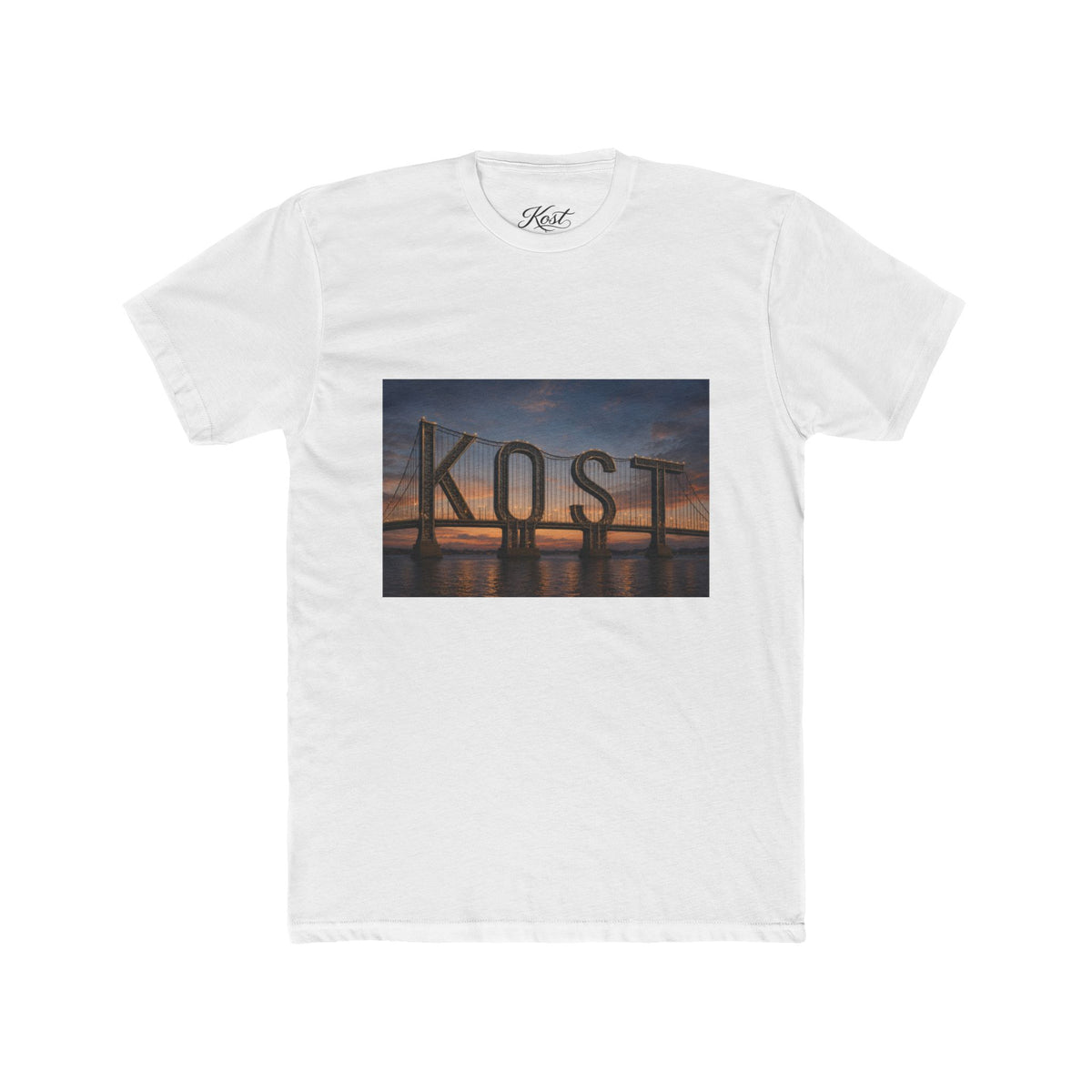 Kost Bridge Sunset Tee — Scenic Photo Graphic T-Shirt
