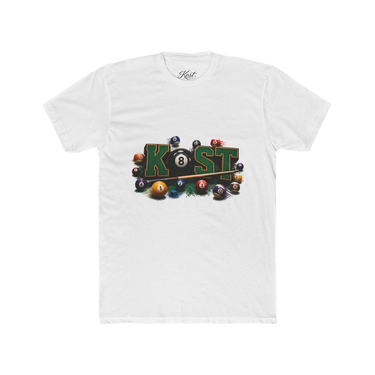 Pool Balls KOST Crew Tee — Billiards Graphic T-Shirt