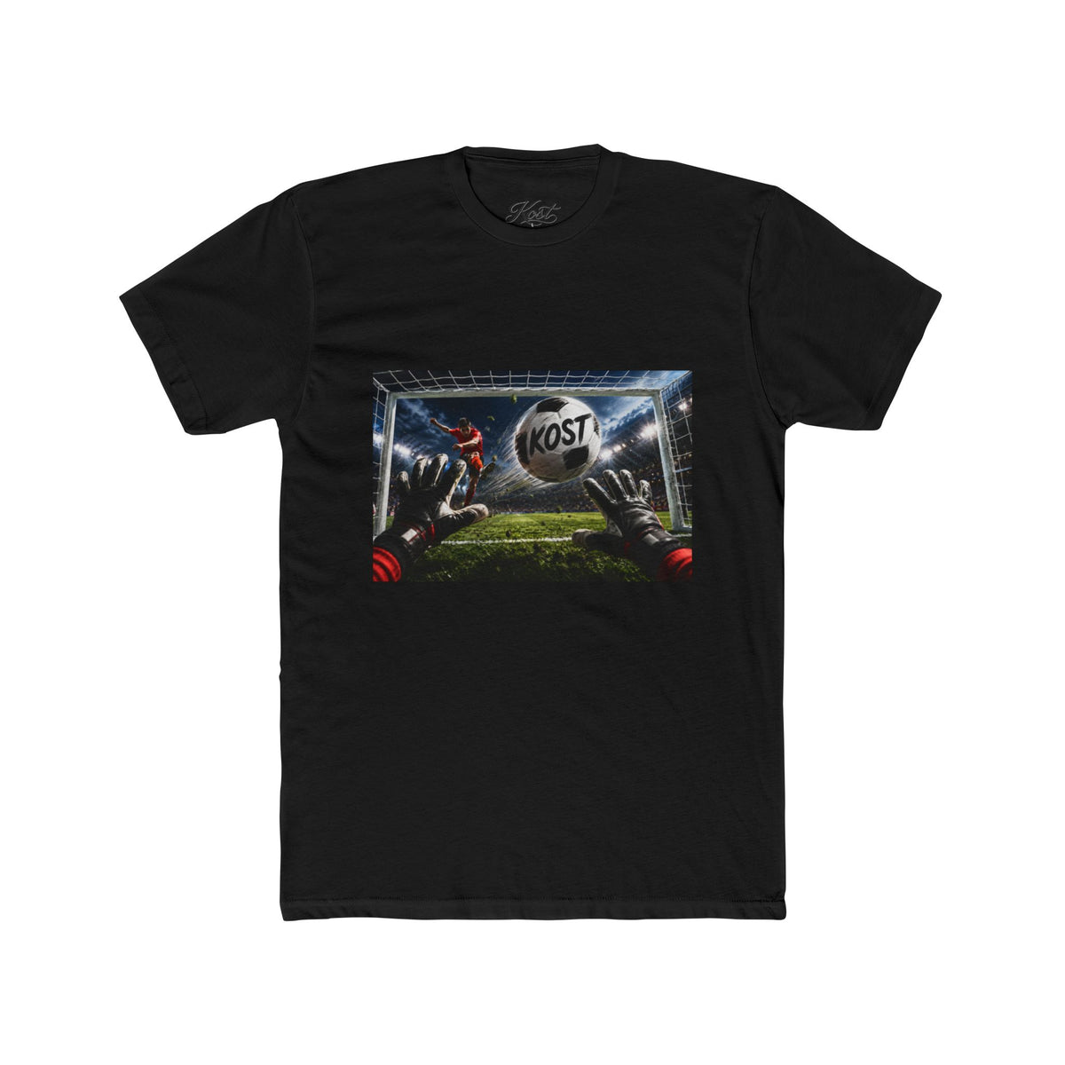 Soccer Goalkeeper Catch T‑Shirt — 'KOST' Stadium Football Tee