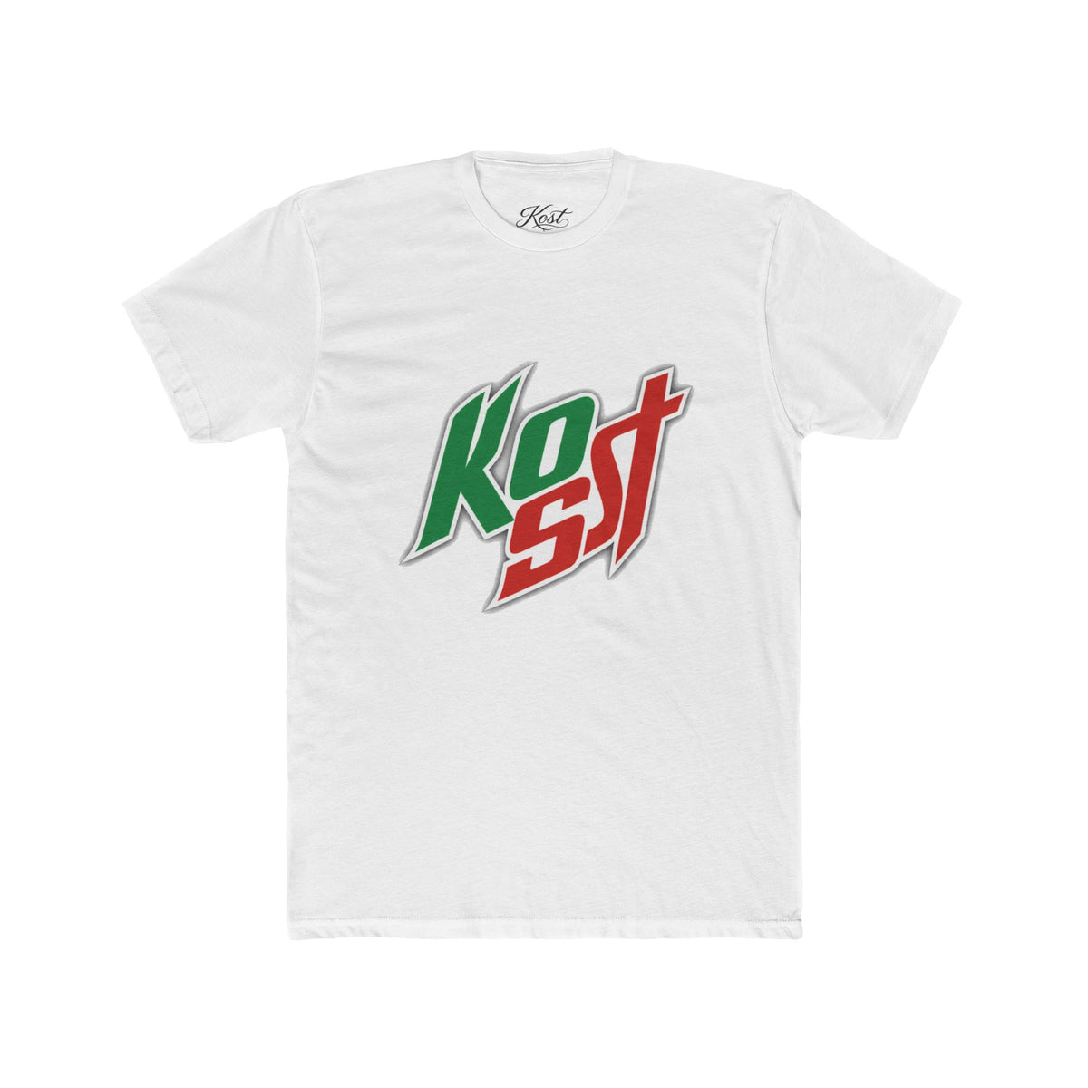 Kost Logo Tee — Retro Green & Red Graphic T-Shirt