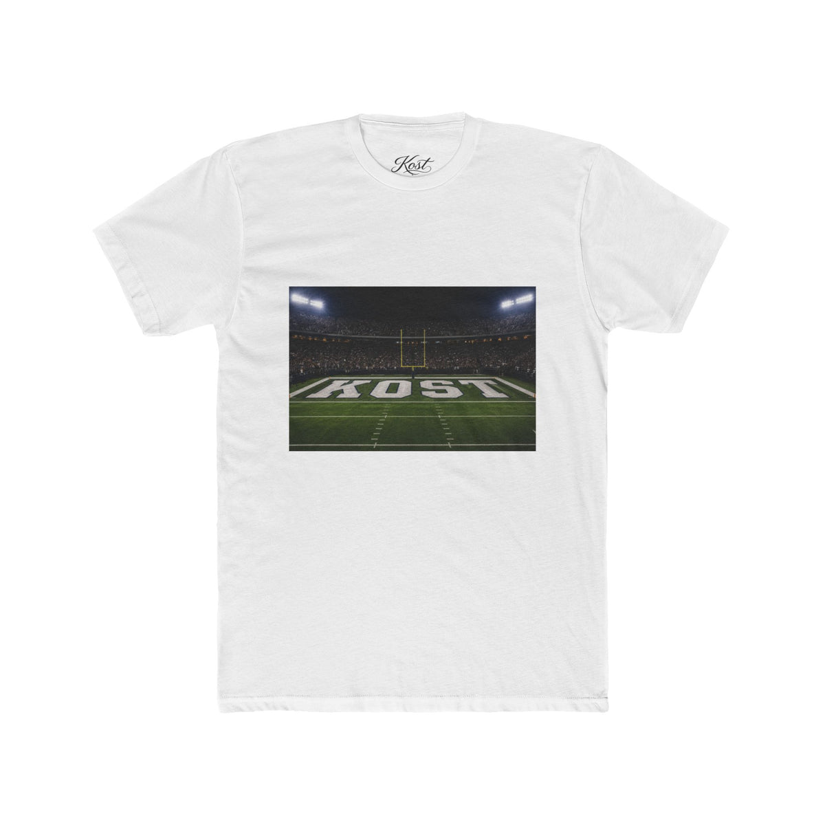 Football Stadium Field Photo Tee — 'KOST' Endzone Graphic