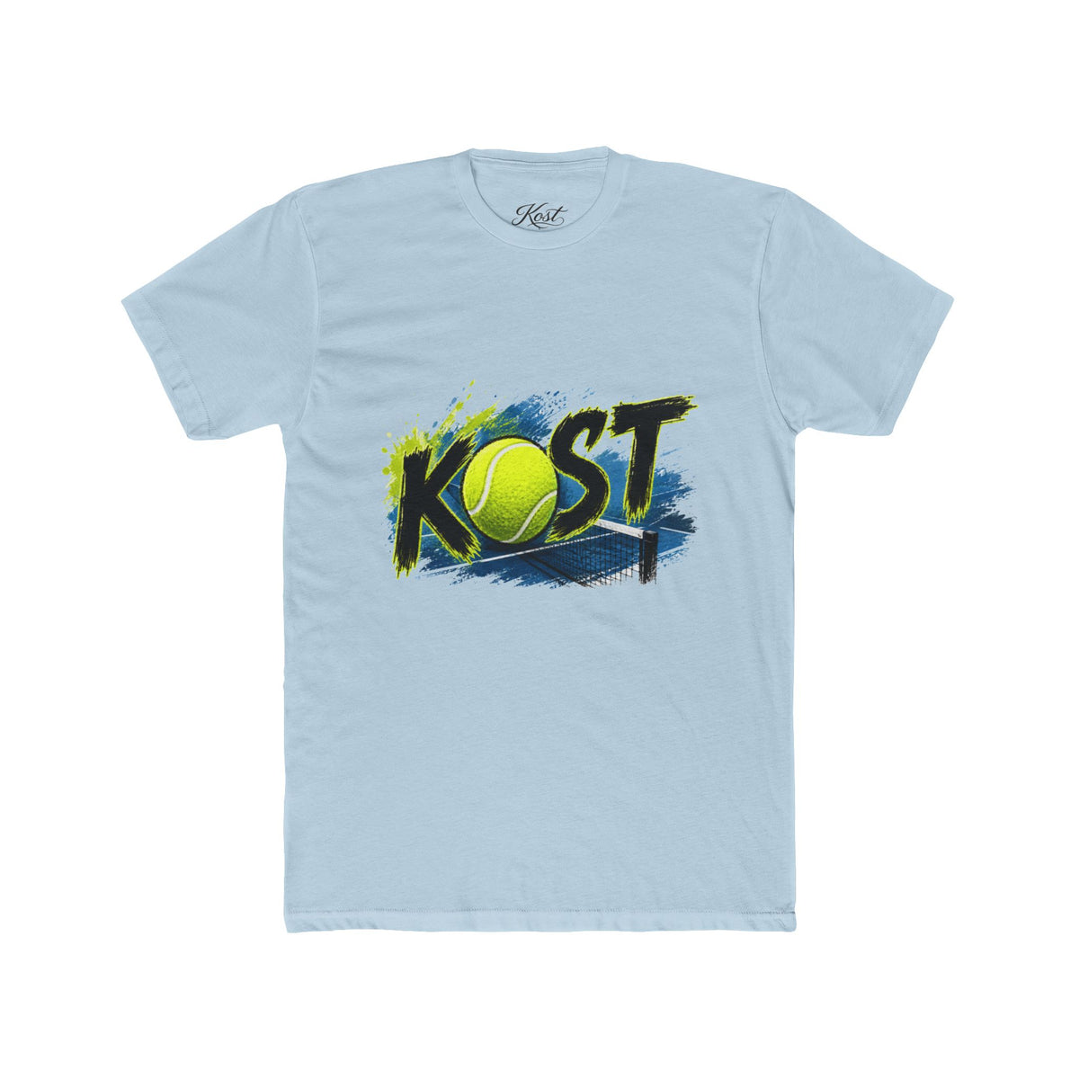 KOST Tennis Logo T‑Shirt — Vintage Brushstroke Tennis Graphic Tee