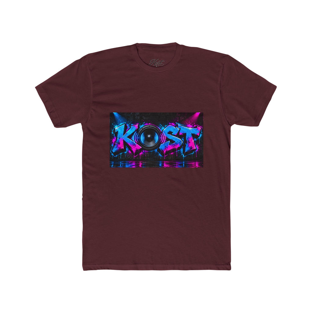 KOST Neon DJ Speaker Graphic T‑Shirt — Retro Vaporwave Music Tee