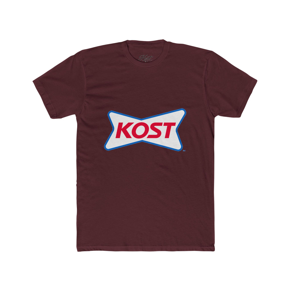 KOST Logo Tee — Retro Red & Blue Graphic T-Shirt