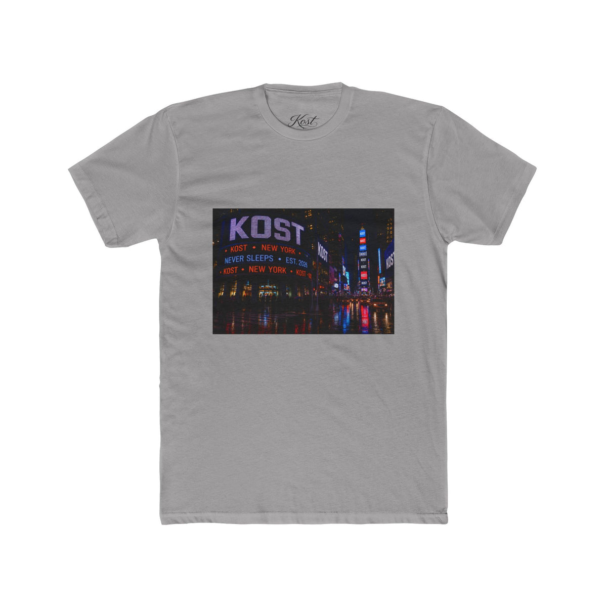 KOST Neon City Crew Tee — Retro Nightscape Graphic T‑Shirt