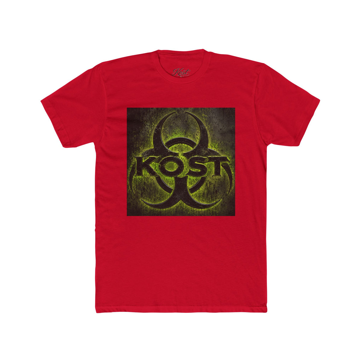 Biohazard KOST Graphic Tee — Distressed Neon Toxic Logo T-Shirt