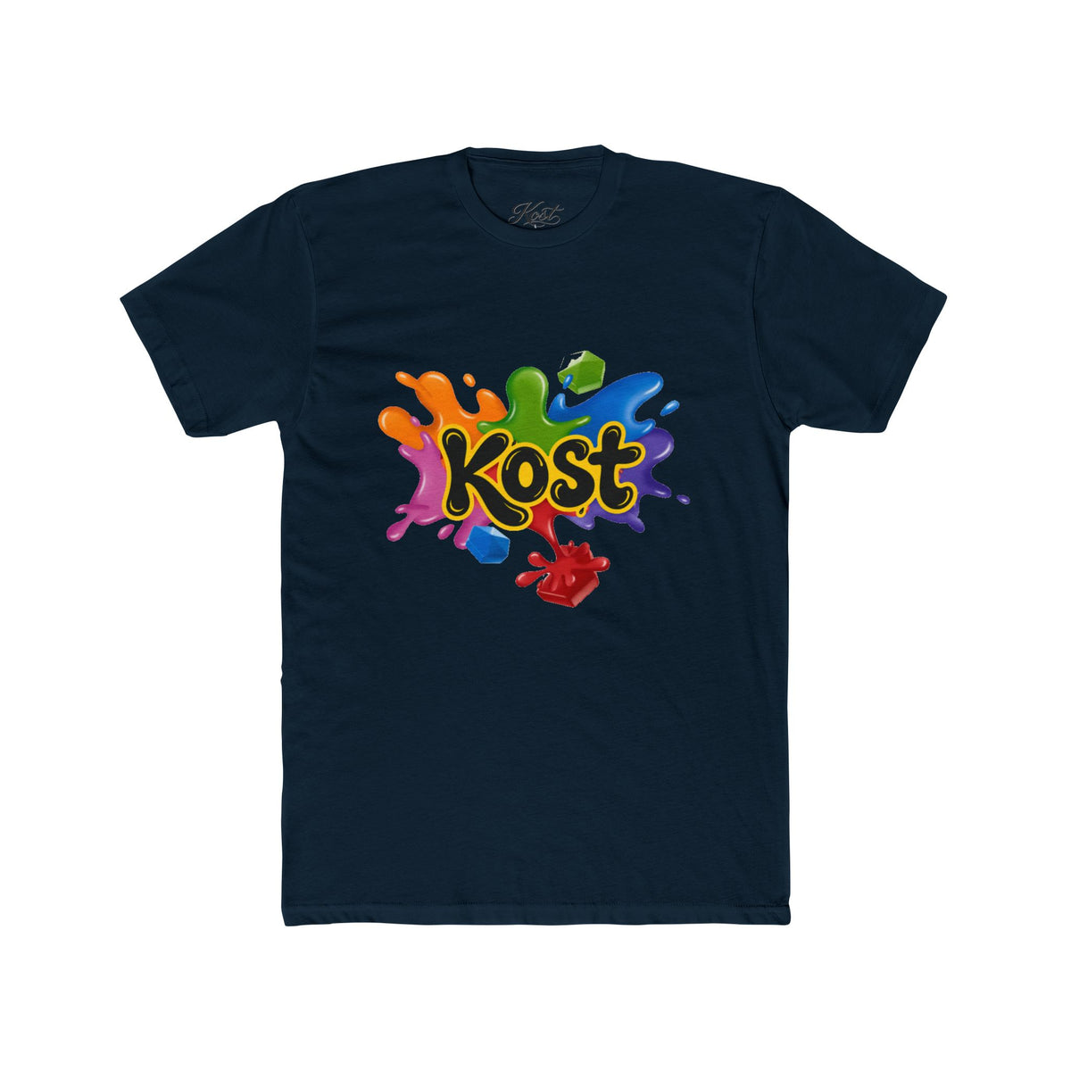 Kost Rainbow Paint Splash Tee — Colorful Graphic Cotton T-Shirt
