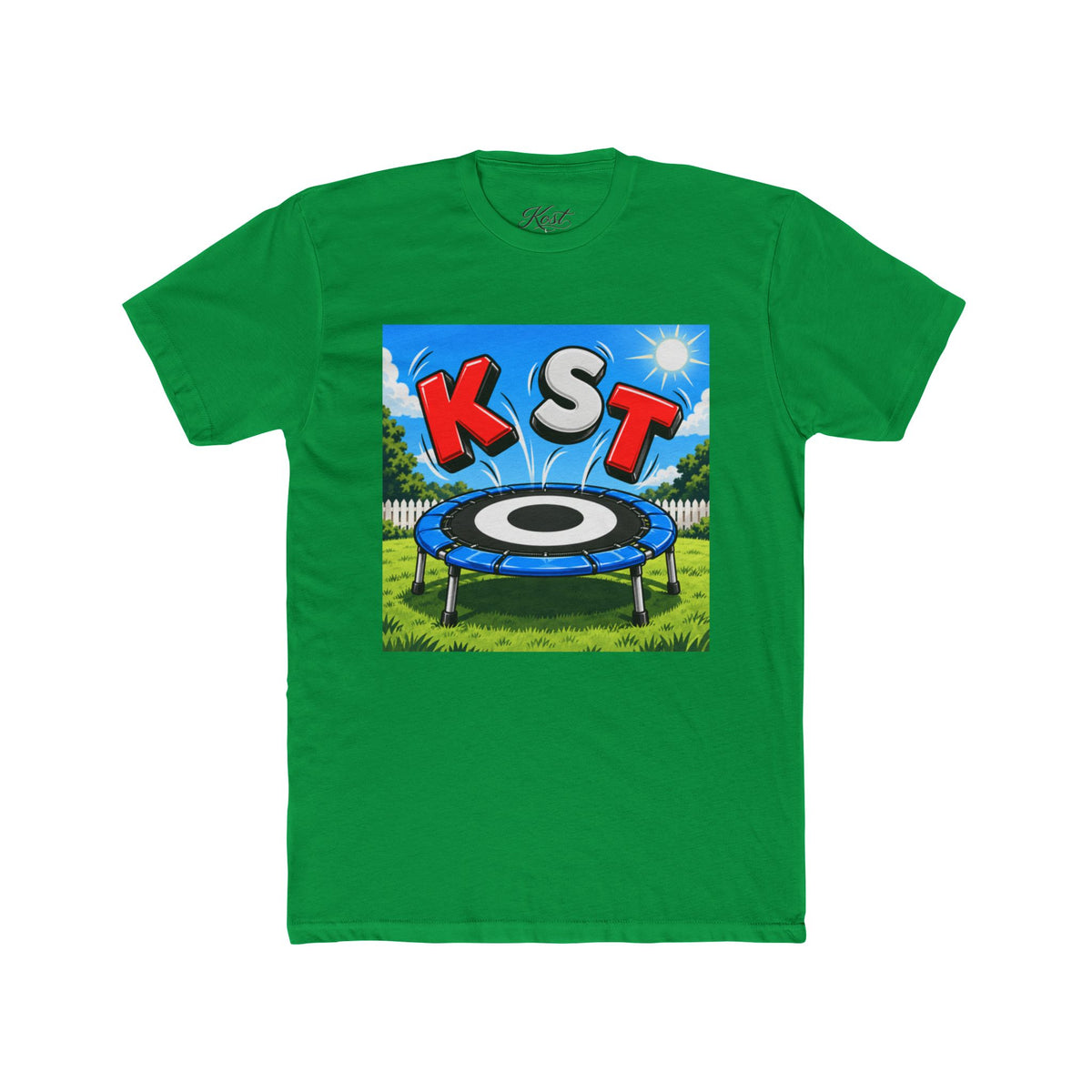 KST Trampoline Graphic Tee — Fun Backyard Jump Shirt