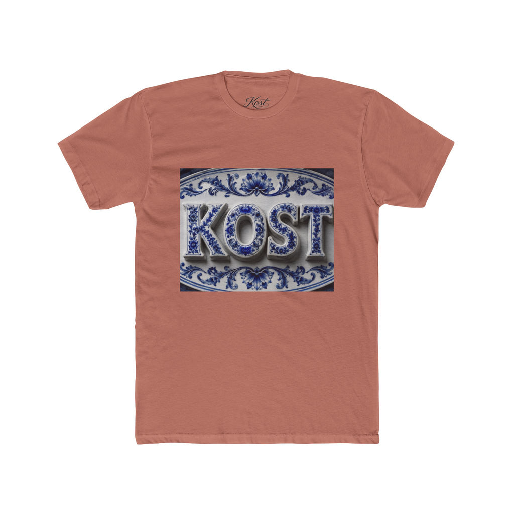 KOSTI Blue Ornamental Graphic T-Shirt