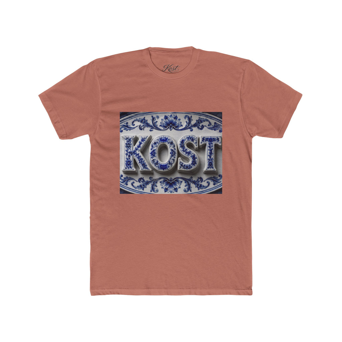 KOSTI Blue Ornamental Graphic T-Shirt