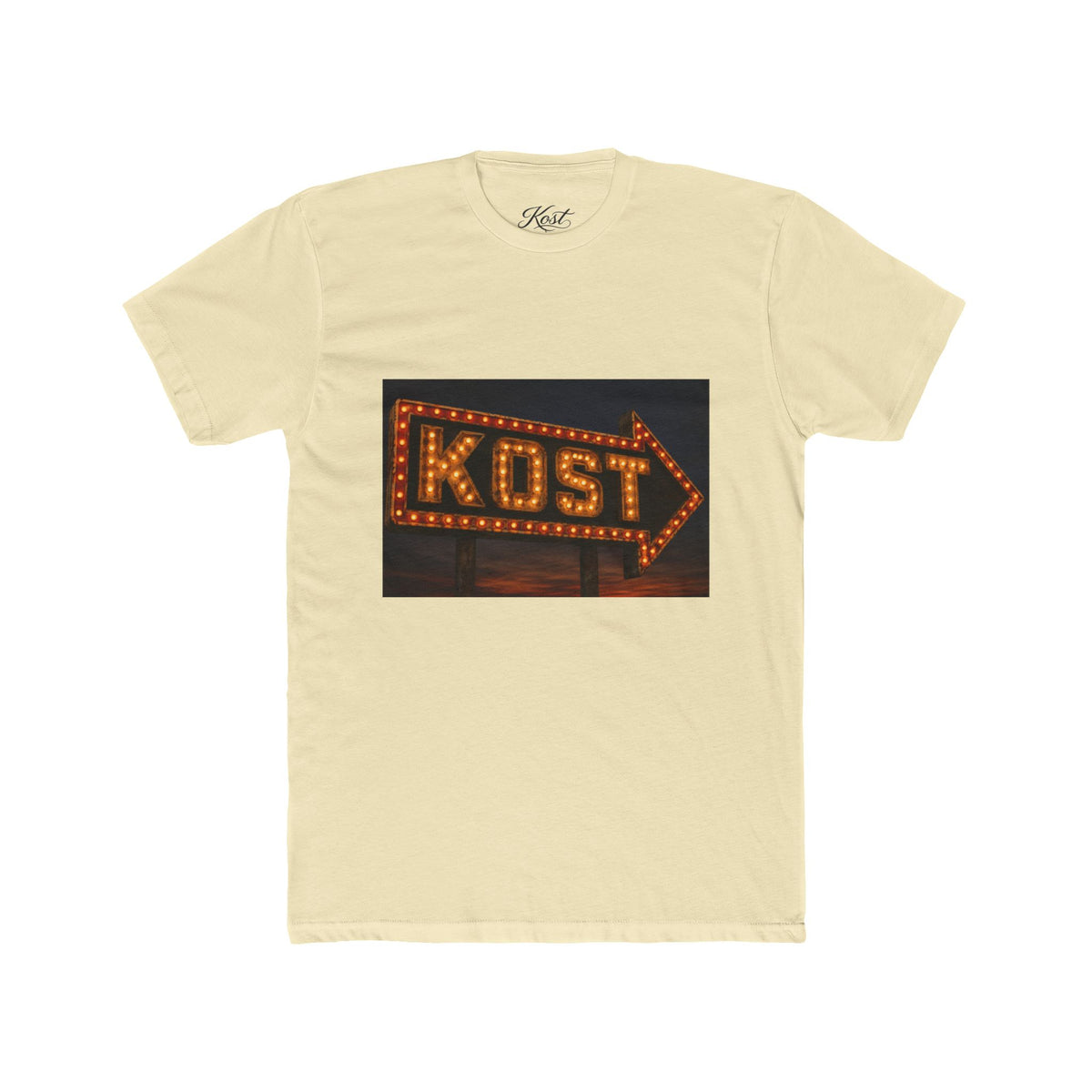 KOST Marquee Arrow Tee — Vintage Neon Sign Graphic T-Shirt