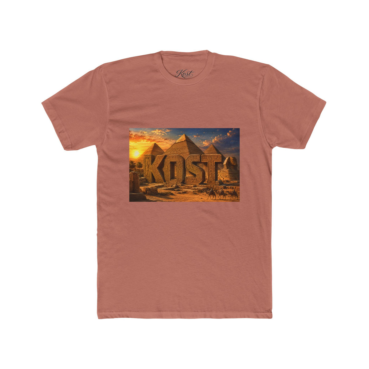 Pyramids Sunset Tee — 'KOST' Desert Graphic T-Shirt