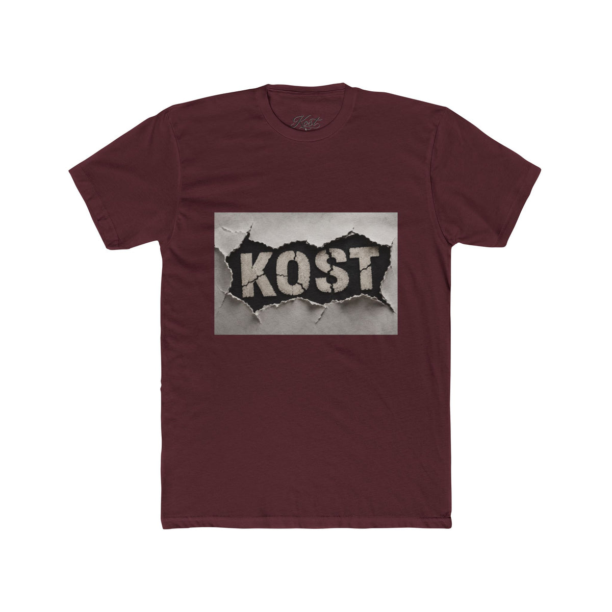 KOST Graphic T-Shirt – Distressed Black and White Streetwear Tee