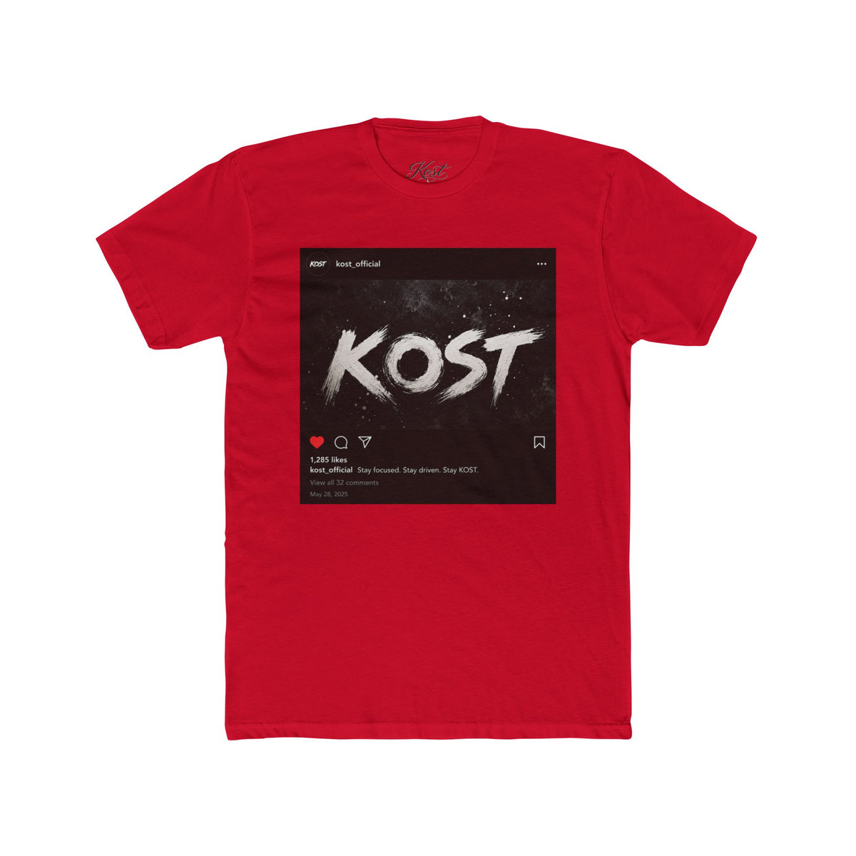 KOST Graphic Tee — Bold Script Social Post Design