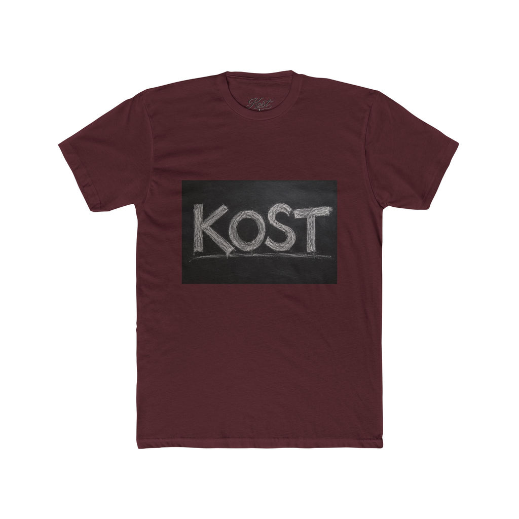KOST Chalkboard Logo Tee — Vintage Chalk Graphic Cotton T‑Shirt