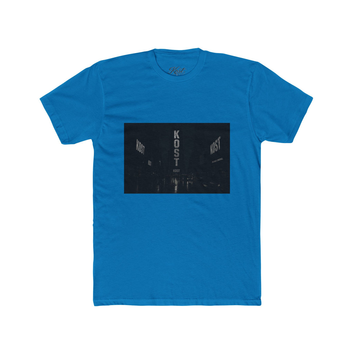 KOST Neon Sign Photo Tee — Vintage Urban Night Streetwear T-Shirt