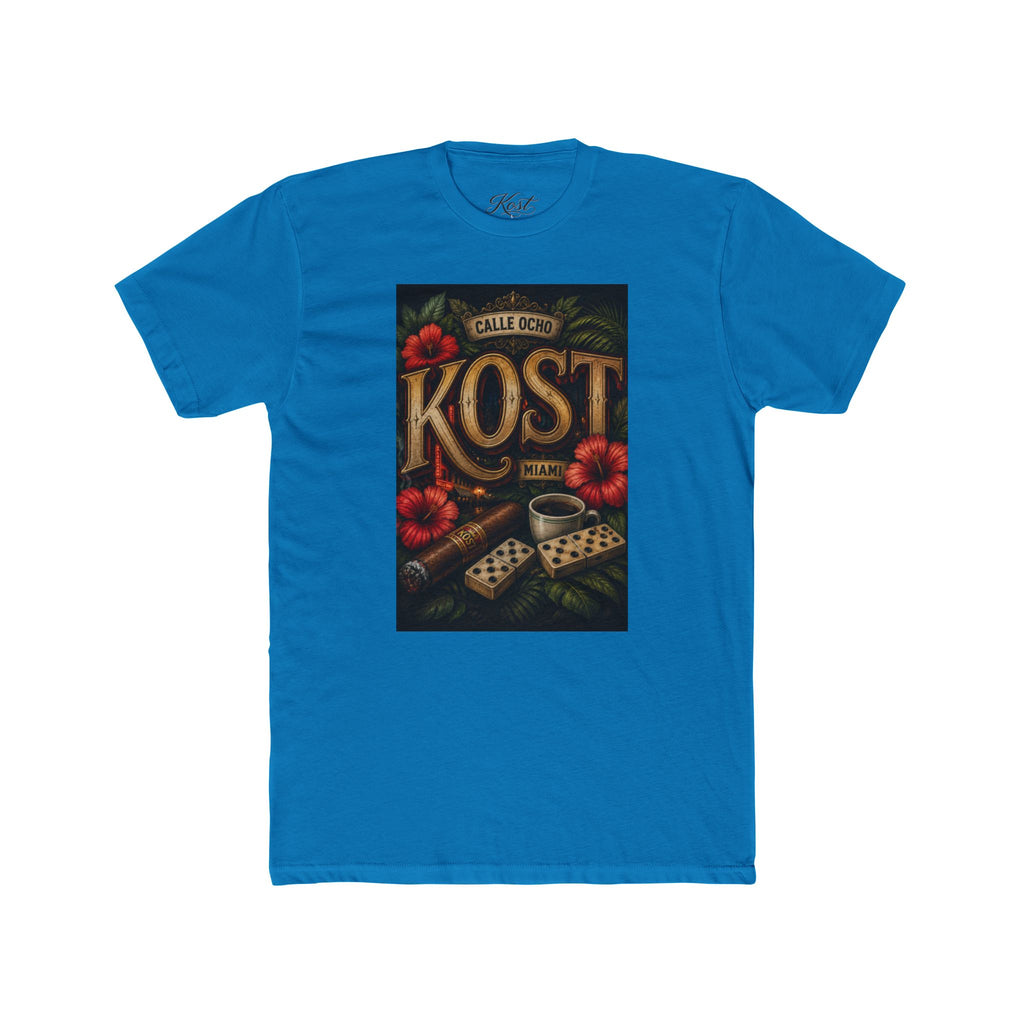 KOST Dice & Hibiscus Retro Tee — Vintage Gaming Floral Graphic T-Shirt