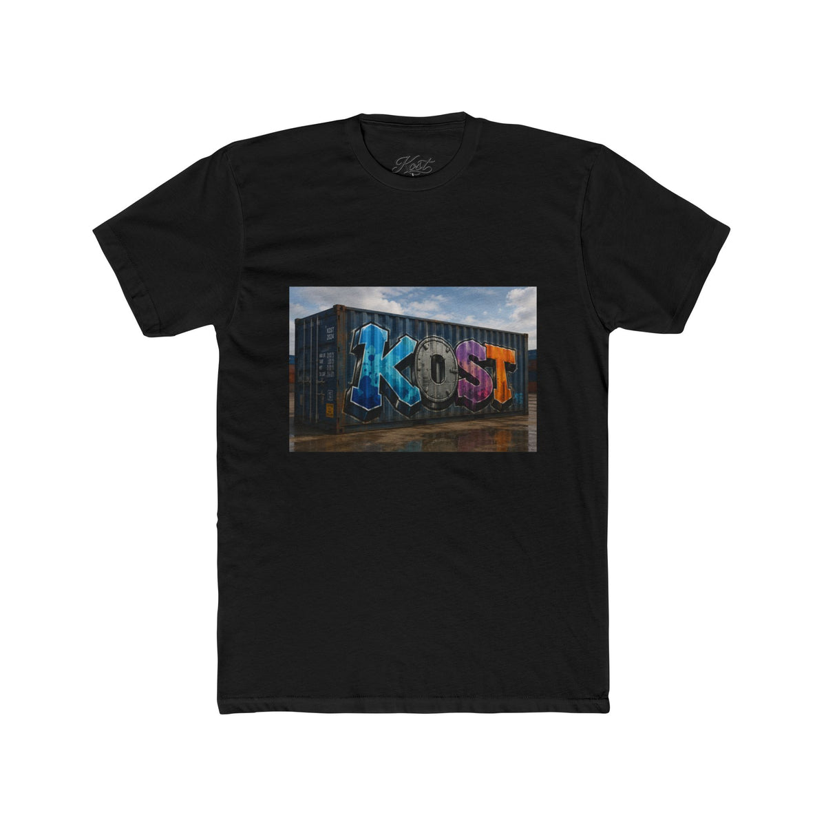 Graffiti 'Kost' Street Art Tee — Urban Container Mural T-Shirt