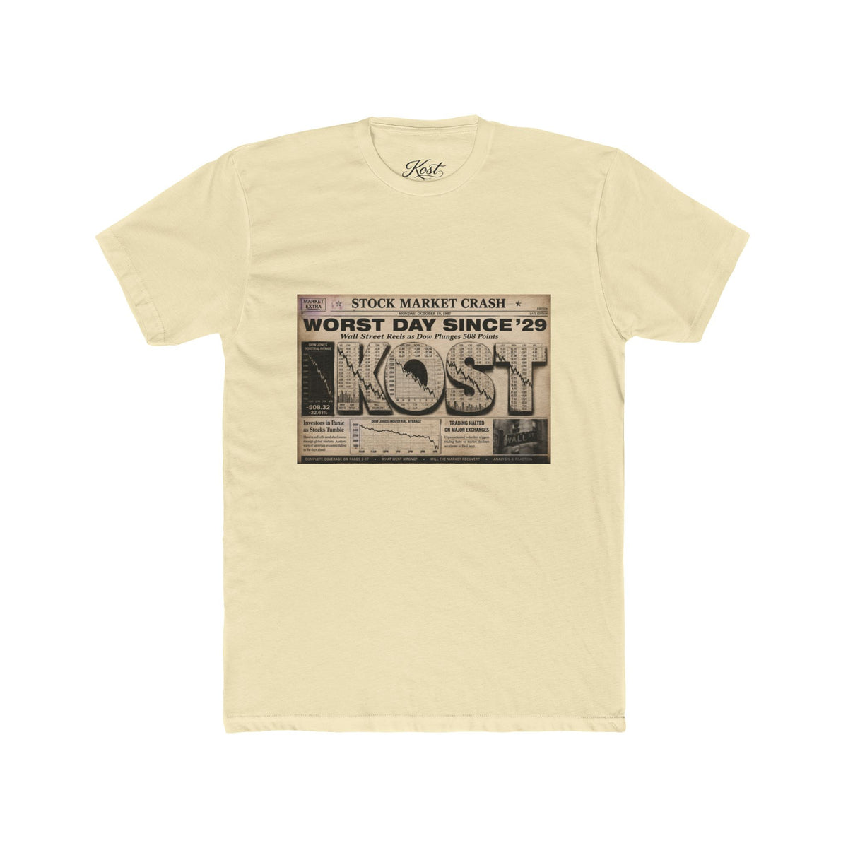 Vintage Newspaper "Worst Day Since '29" Graphic Tee