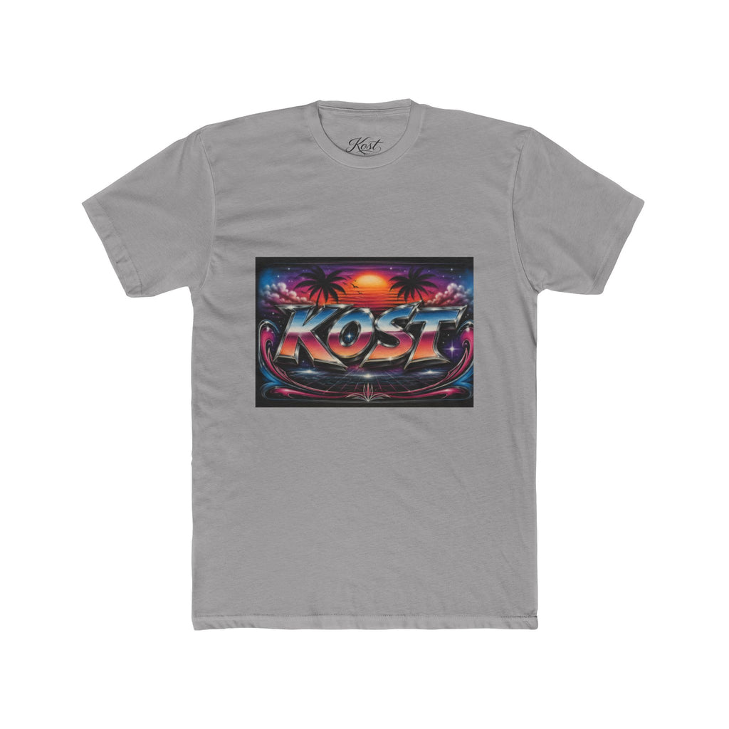 KOST Retro Sunset Tee — 80s Vaporwave Beach Graphic T-Shirt
