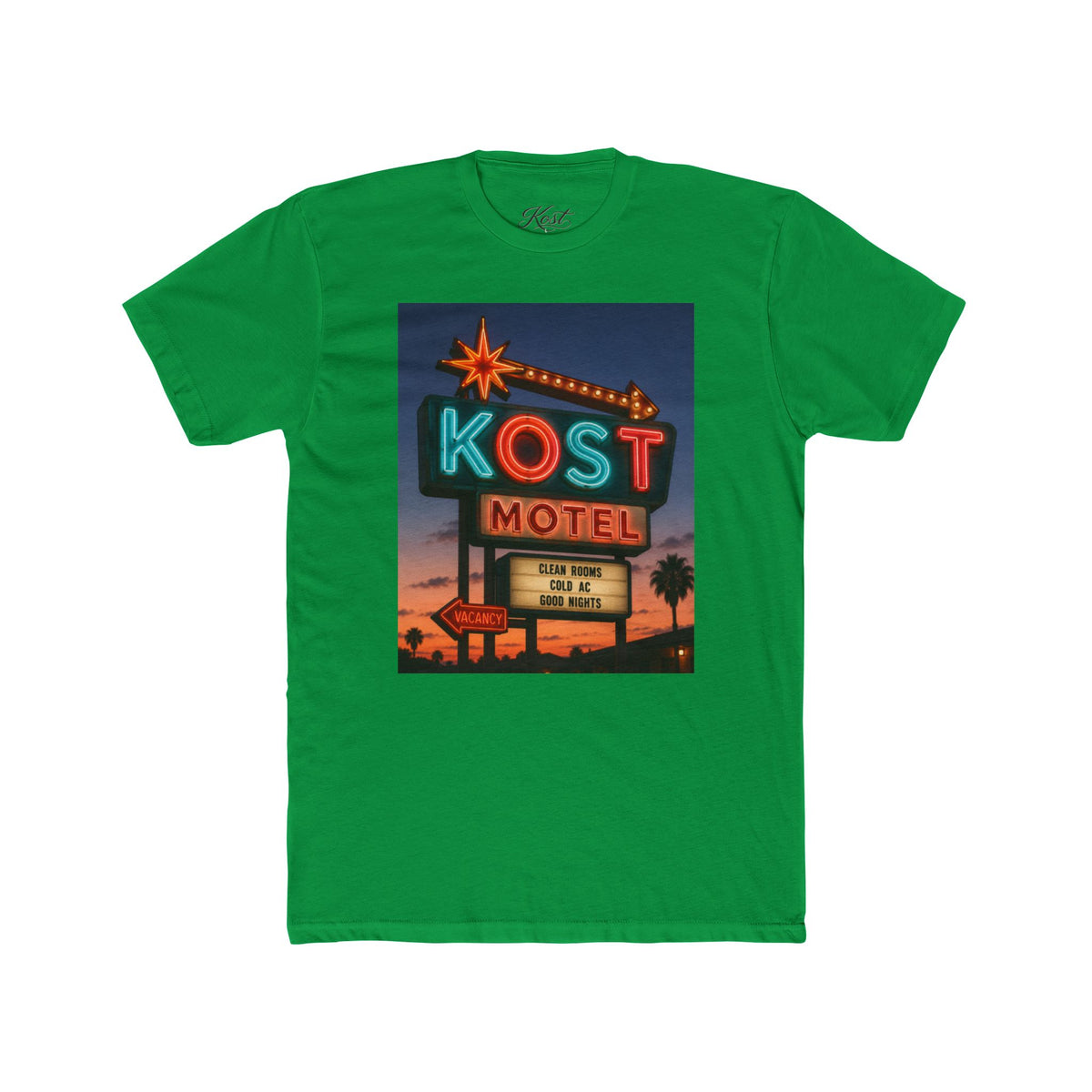 KOST Motel Retro Neon Sign Cotton T-Shirt