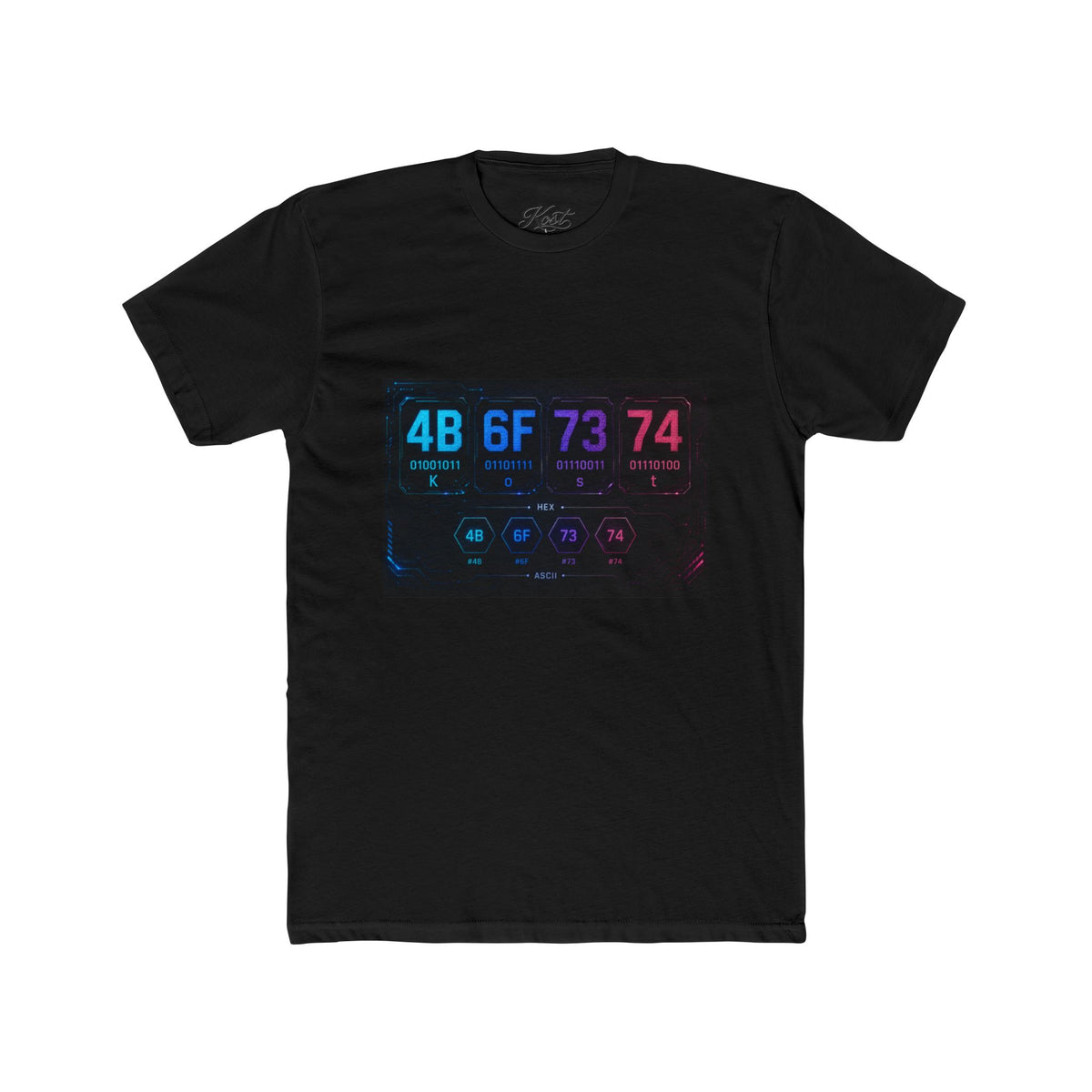 4B 6F 73 74 74 Binary Code Graphic T-Shirt