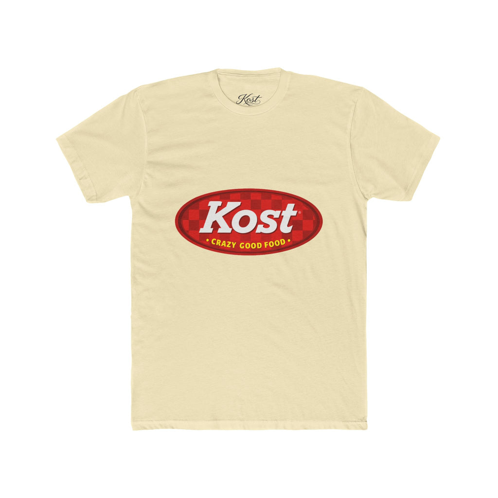 Kost Logo Tee — Vintage Red "Kost" Oval Graphic Cotton T-Shirt
