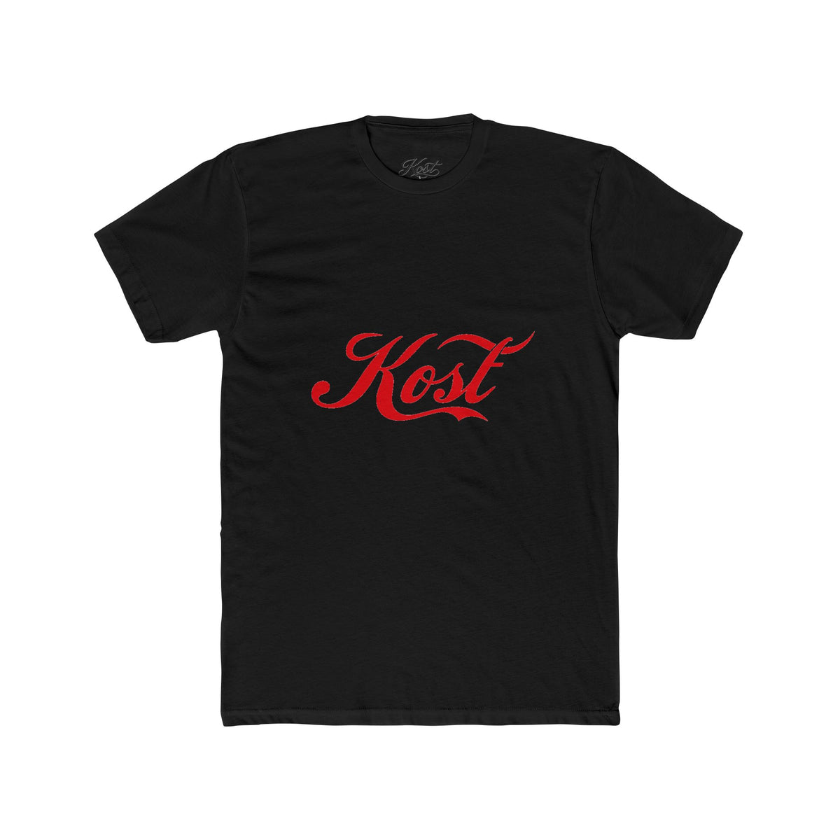 Kost Script Tee — Vintage Red Logo Cotton T-Shirt