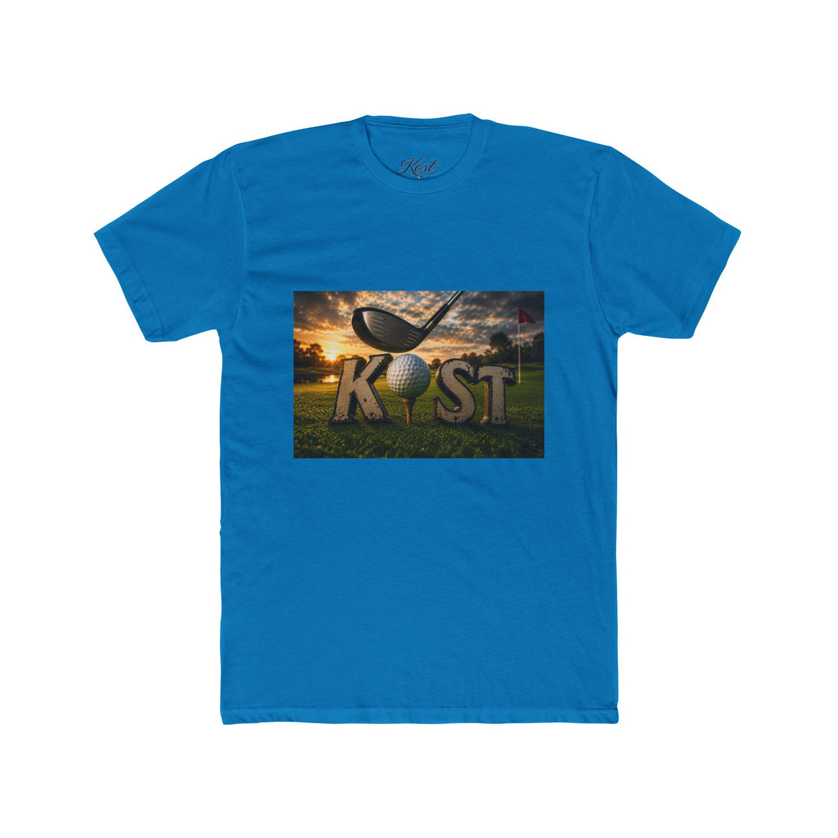 K!ST Golf Sunset Crew Tee — Vintage Golf Club Graphic T-Shirt