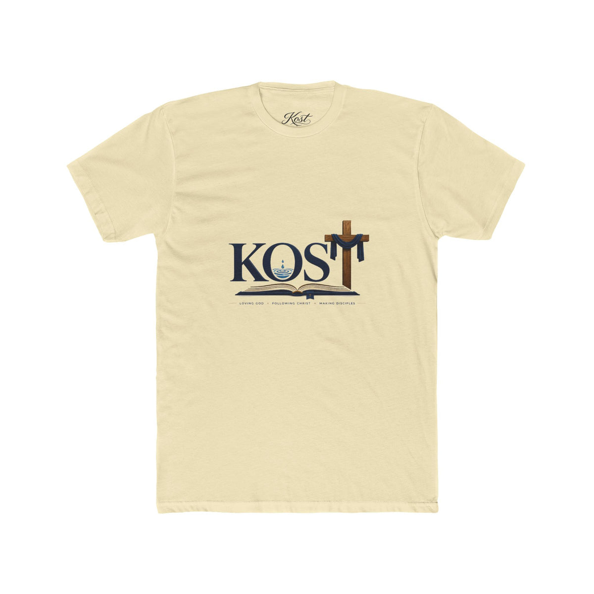 KOS Cross & Bible Tee - Christian Faith Graphic T-Shirt