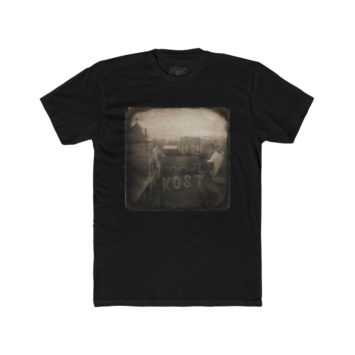 Vintage Road Photo Tee — 'KOST' Distressed Square Print