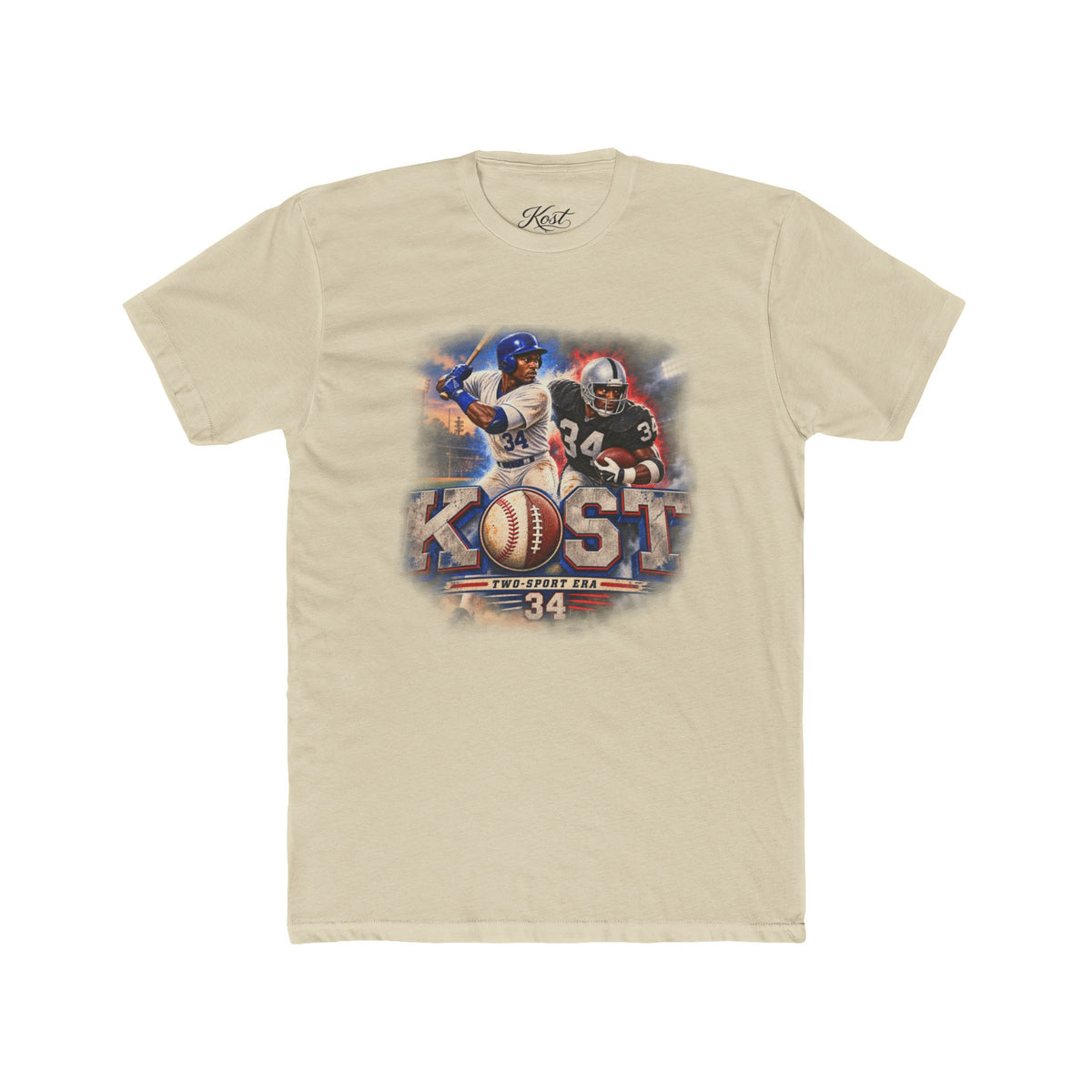 Kost Vintage Baseball & Football Collage Tee