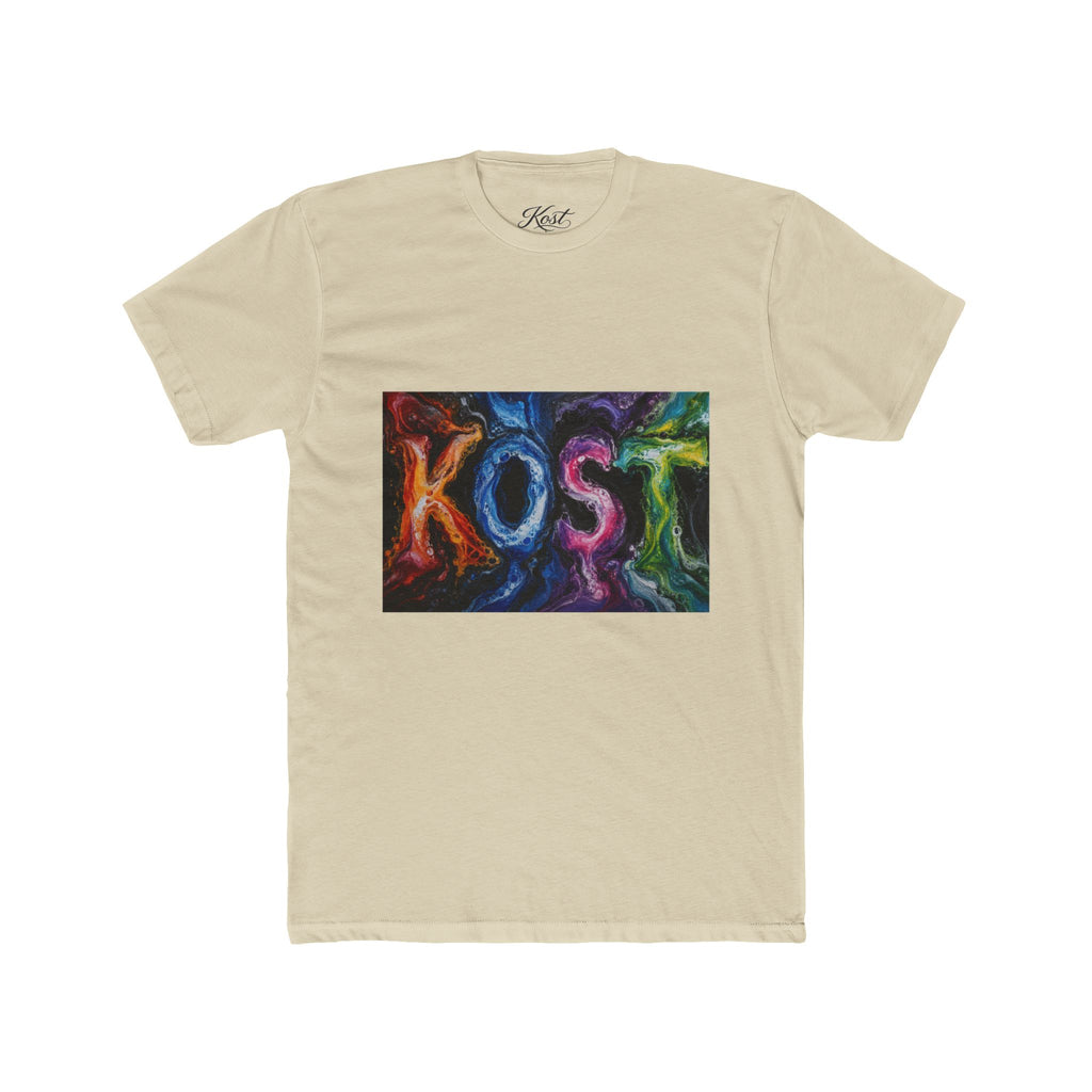 KOST Colorful Smoke Graphic Tee — Vibrant Abstract Lettering T-Shirt