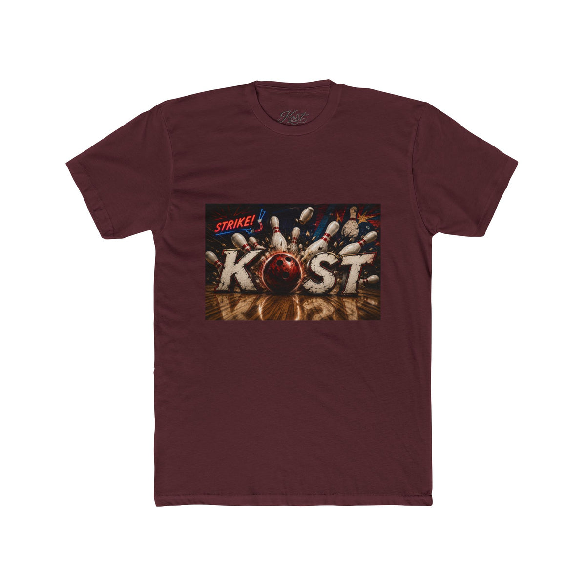 Bowling Strike Graphic Tee — "KOST" Pinfall Design