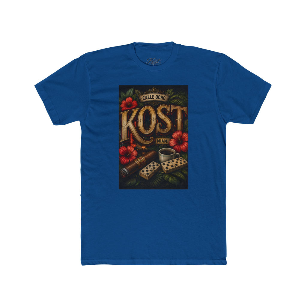 KOST Dice & Hibiscus Retro Tee — Vintage Gaming Floral Graphic T-Shirt