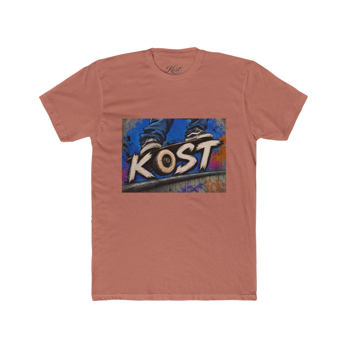 Kost Skateboard Graphic Tee — Retro Street Art Skate T-Shirt