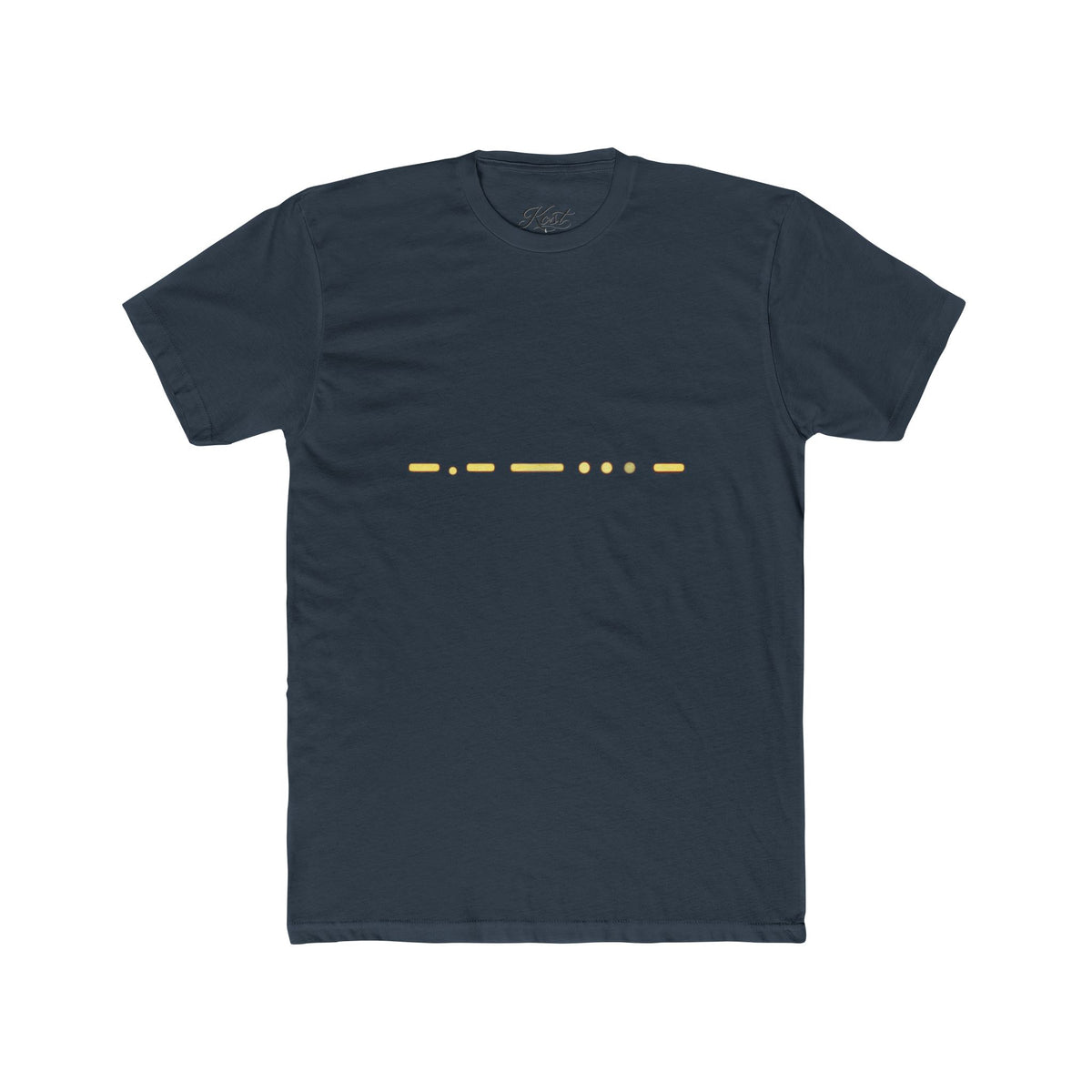 Minimal Morse Code Tee — 'I LOVE YOU' Gold Morse Design