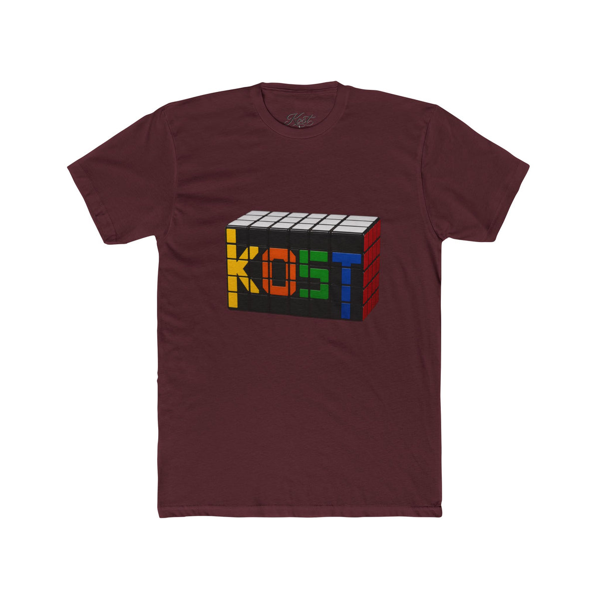 Rubik-Inspired 'KOST' Cube Tee — Retro Puzzle Gamer T-Shirt