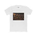 ROST Vintage Industrial Graphic Tee — Rusted Metal Letters Crew Shirt