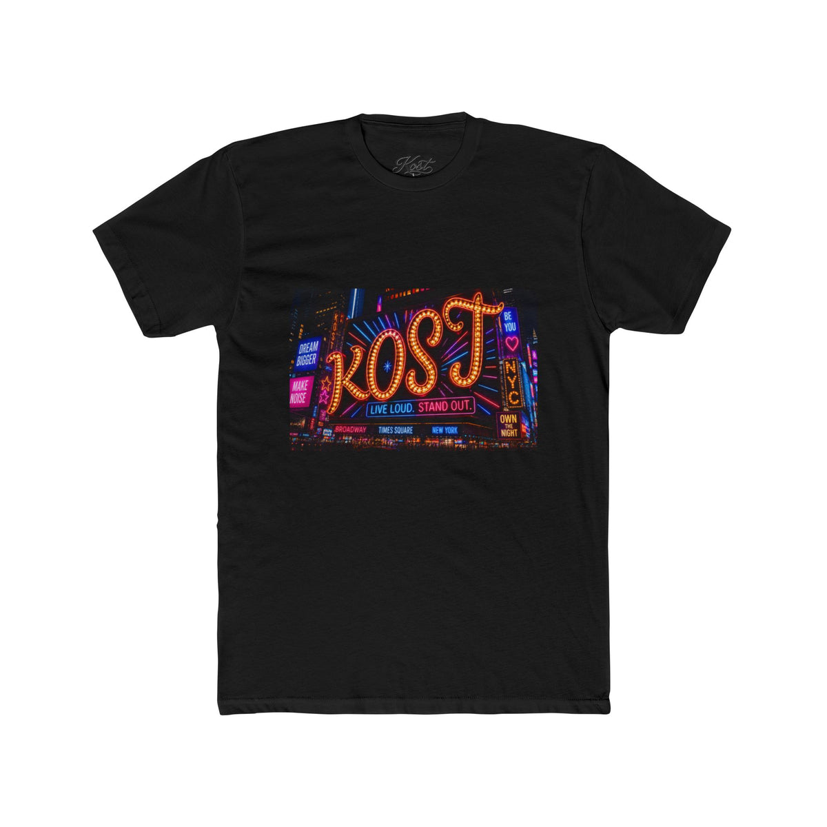 Kost Neon Sign Graphic Tee — Retro City Nightlife T-Shirt