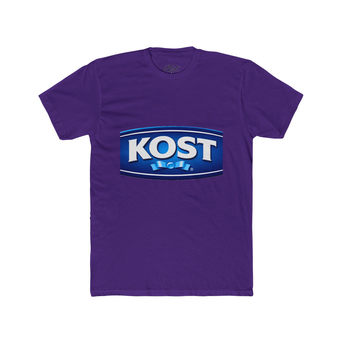KOST Logo Crewneck T‑Shirt — Vintage Blue Brand Graphic Tee