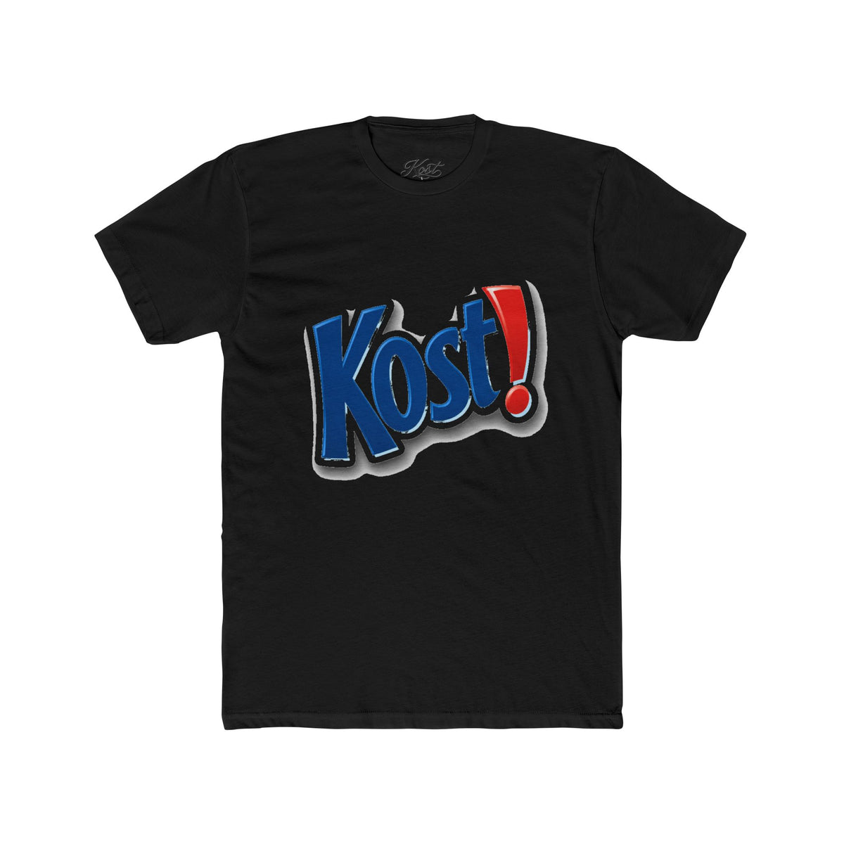 Kost! Logo Graphic Tee — Retro Soda-Style Chest Print Shirt
