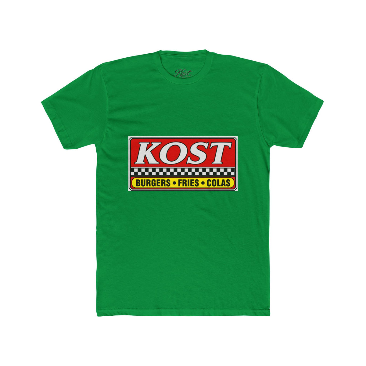 KOST Burgers • Fries • Colas Tee — Retro Diner Logo T-Shirt