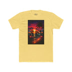 Retro Sunset Beach T-Shirt — 'Coast' Neon Palm Graphic Tee