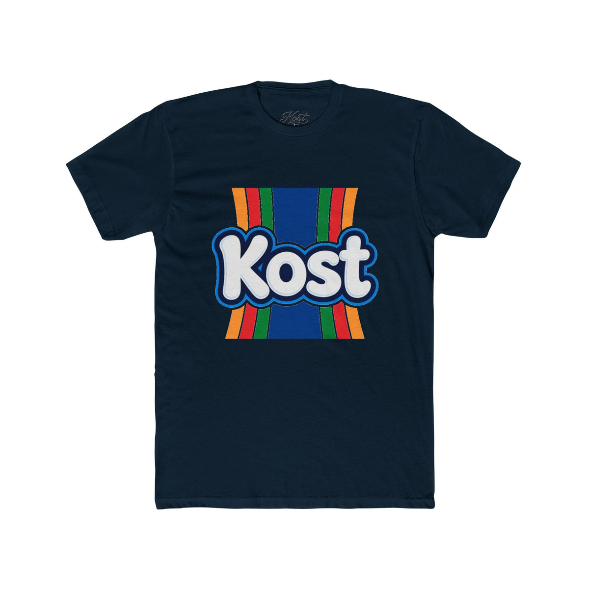 Kost Retro Stripe Tee — Vintage Colorblock Logo T-Shirt