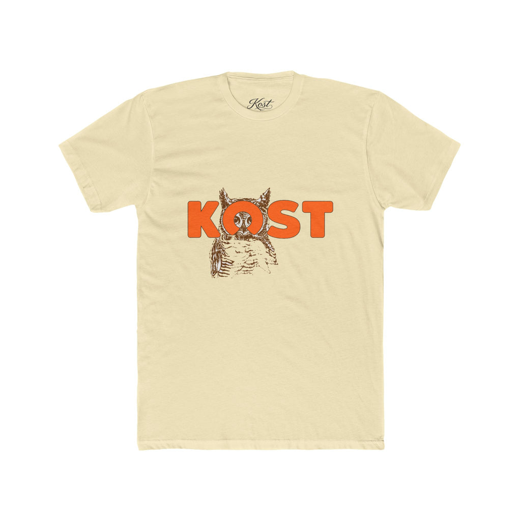 KOST Owl Graphic Tee — Vintage Orange Logo Cotton Shirt