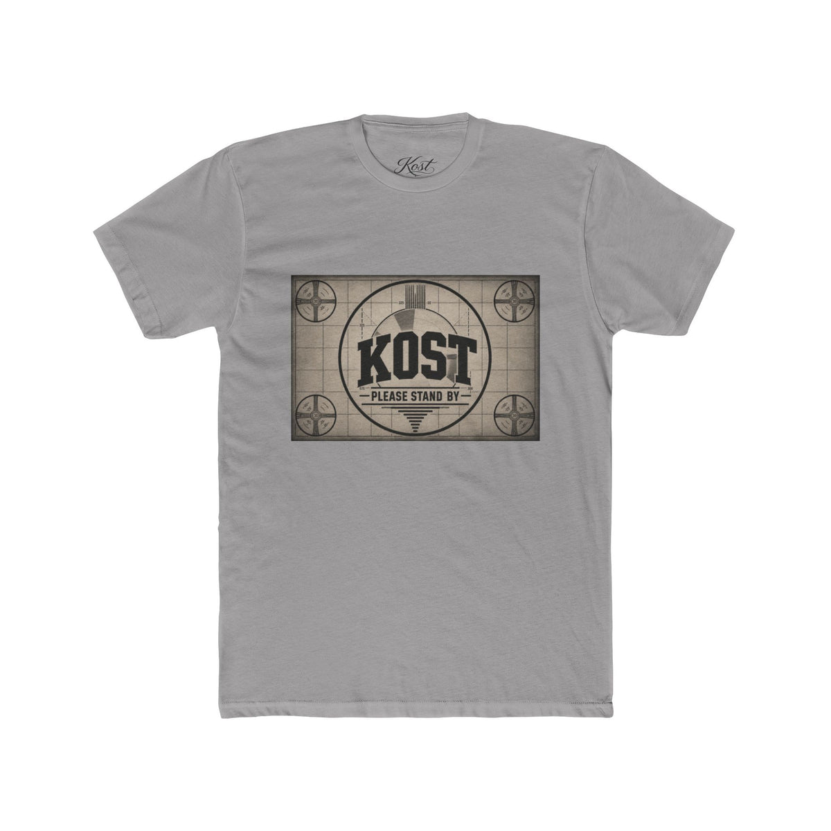 KOST Vintage Test Pattern Tee — "Please Stand By" Retro TV Graphic Shirt